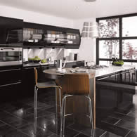 The Avant Black Contemporary Kitchen